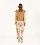 Peach - Gilet ricamato