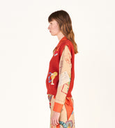 Peach - Gilet ricamato