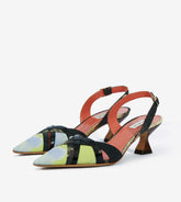 Peonia - Slingback in cotone 